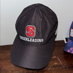 Black Red adidas NC North Carolina state Wolfpack team cheerleading hat cap